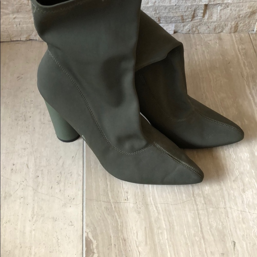 Camo green booties